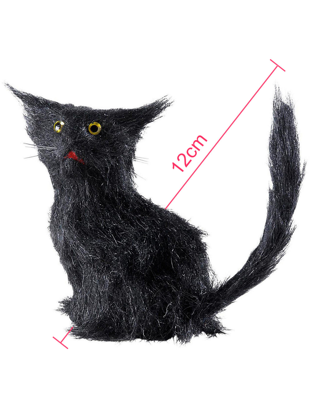Dimensions du chat noir Halloween pour décoration