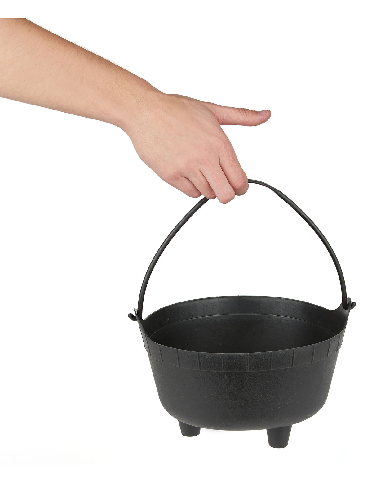 Prise en main par l'anse du chaudron Halloween sorcière