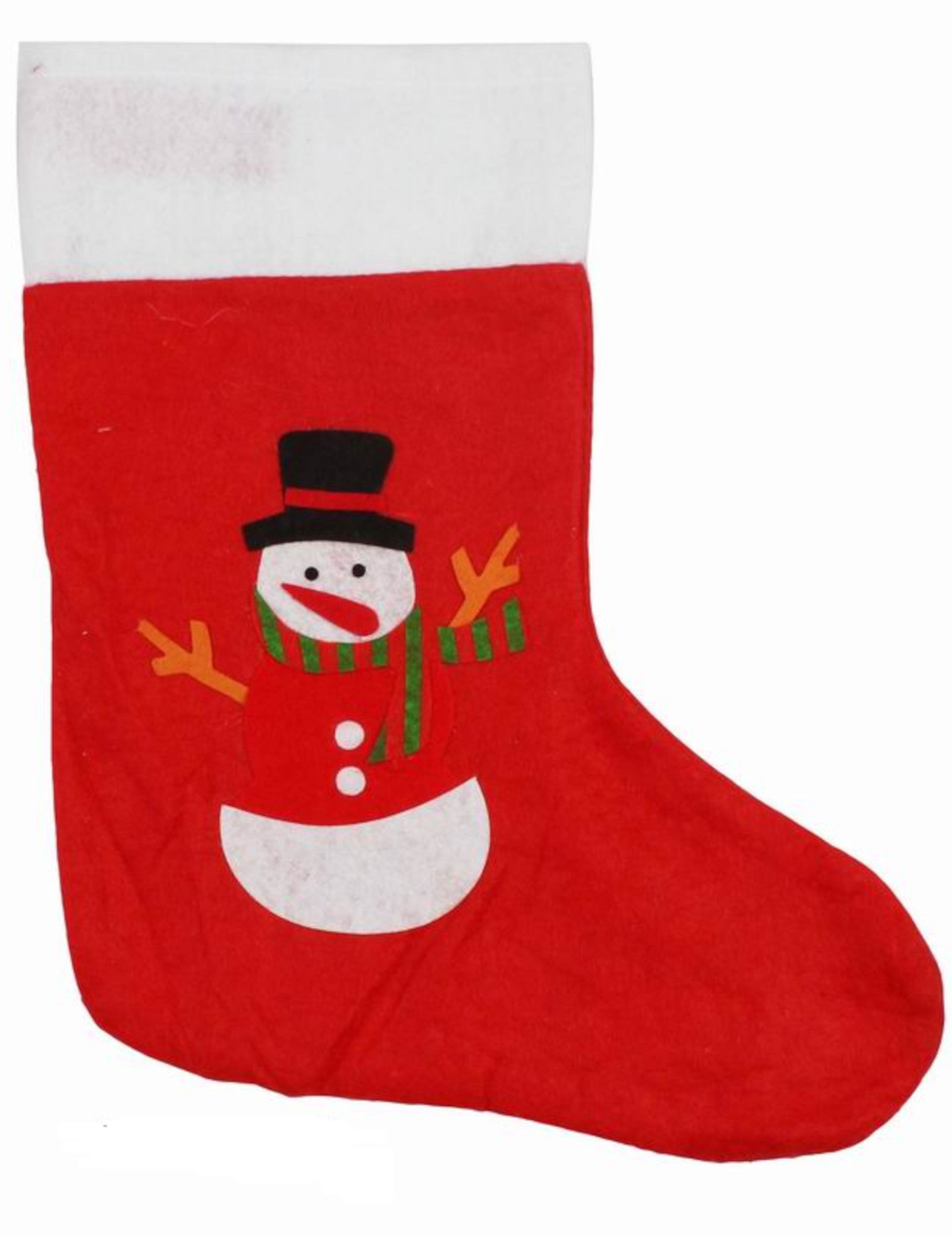 Motif bonhomme de neige de la chaussette de Noël petit papa noël