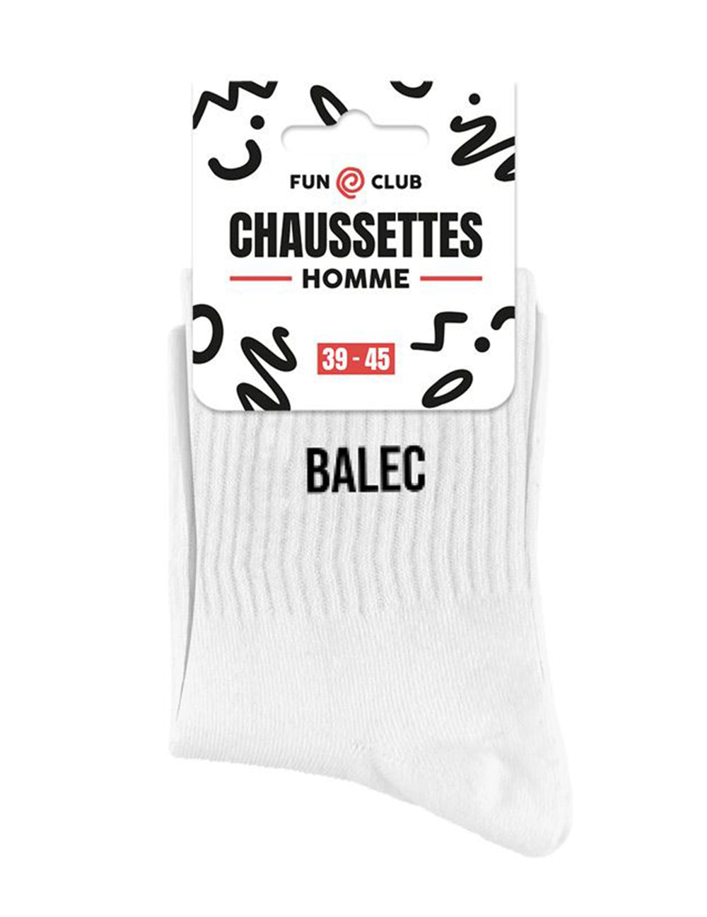 Packaging des chaussettes Balec pour homme