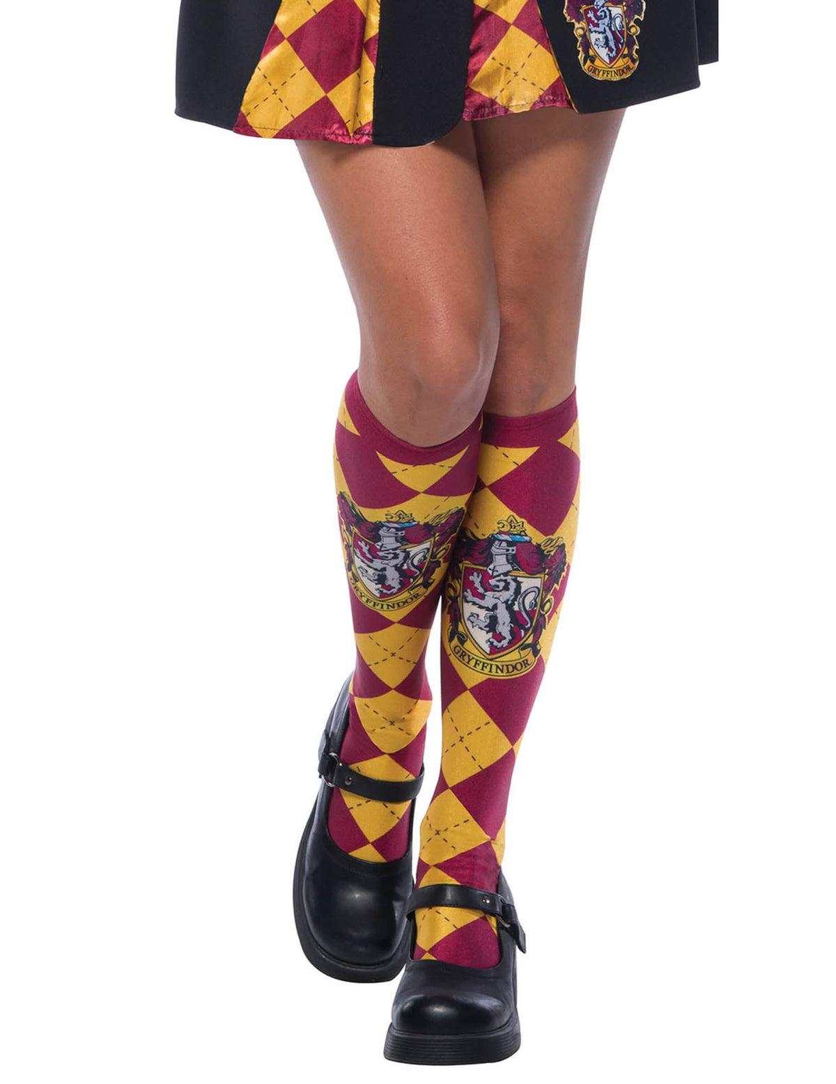 Meias Gryffindor Harry Potter™ adulto amarelas e bordeaux com motivos em losangos