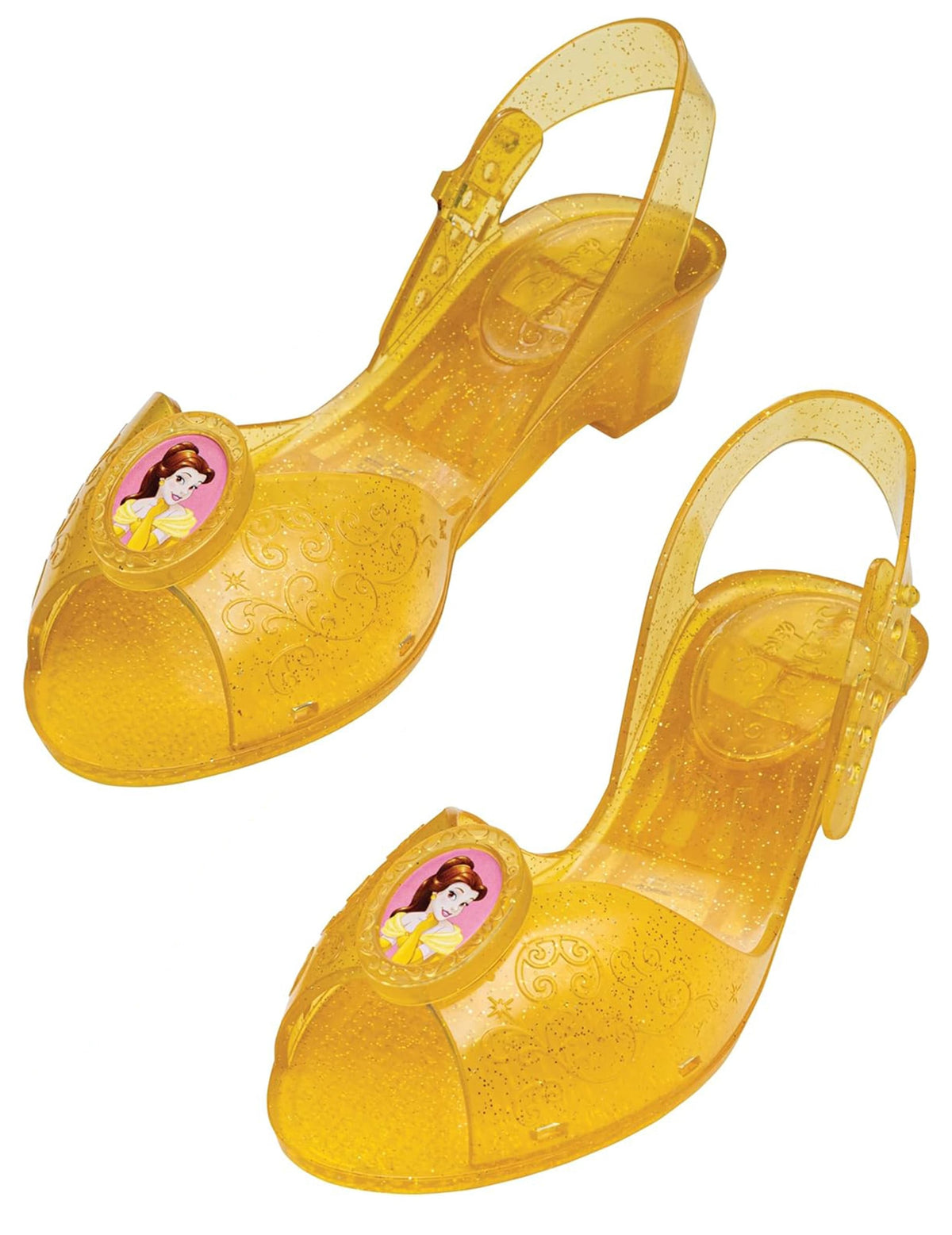 Chaussures de princesse Belle pour fille jaunes à paillettes