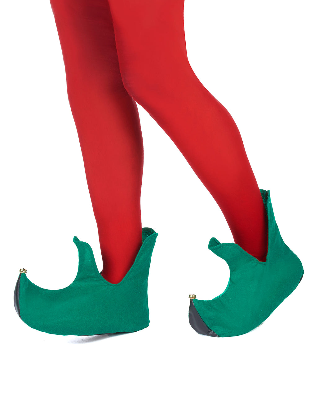 Chaussures de lutin pour adulte vertes avec grelots