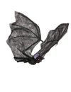 Chauve-souris volante d'Halloween pour décoration noire avec ailes grises et yeux rouges