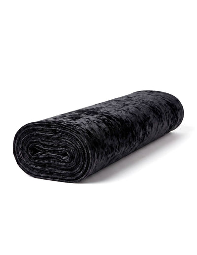 Caminho de mesa efeito veludo preto brilhante 28 cm x 3 m