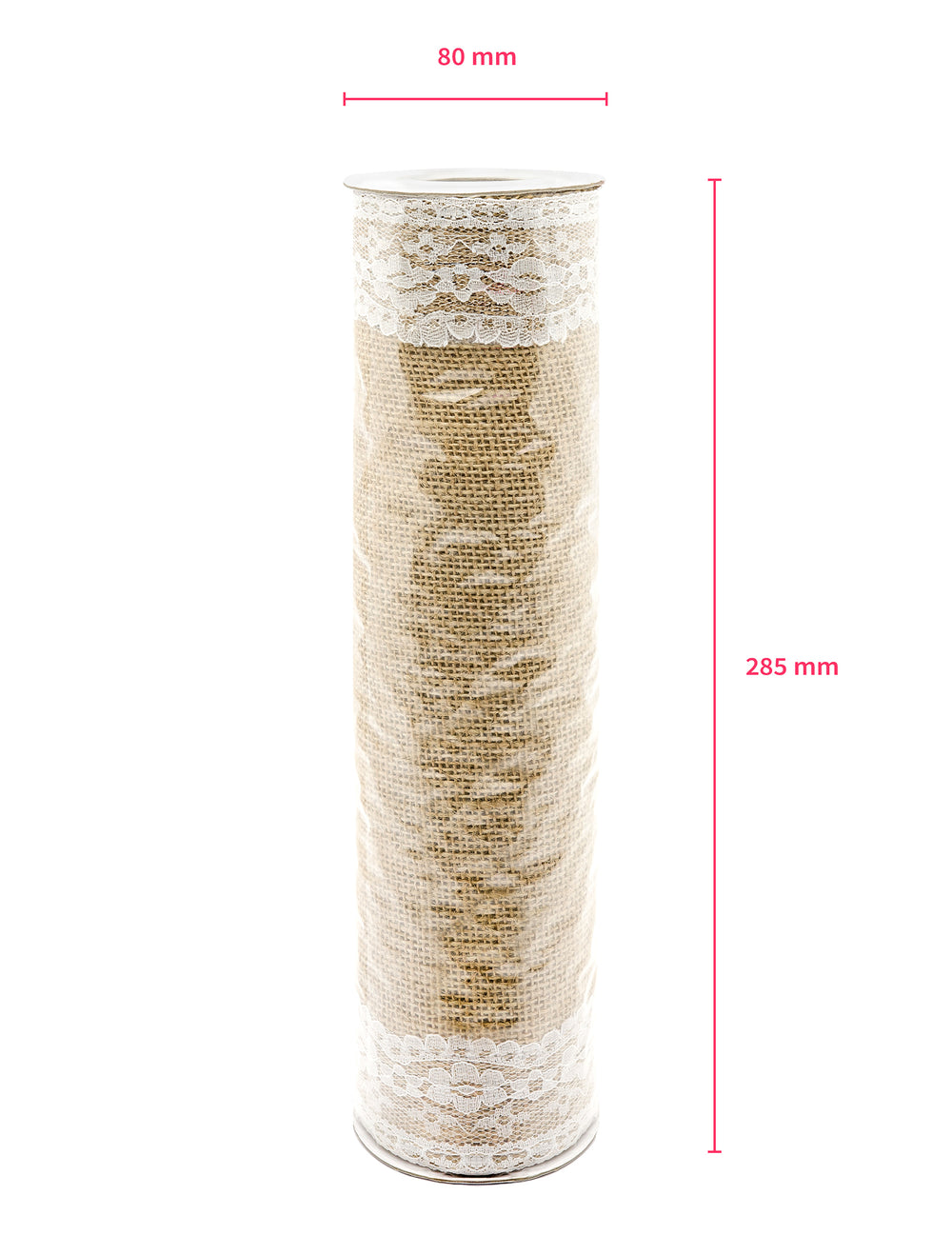 Dimensions du rouleau du chemin de table en jute bordures dentelle pour mariage