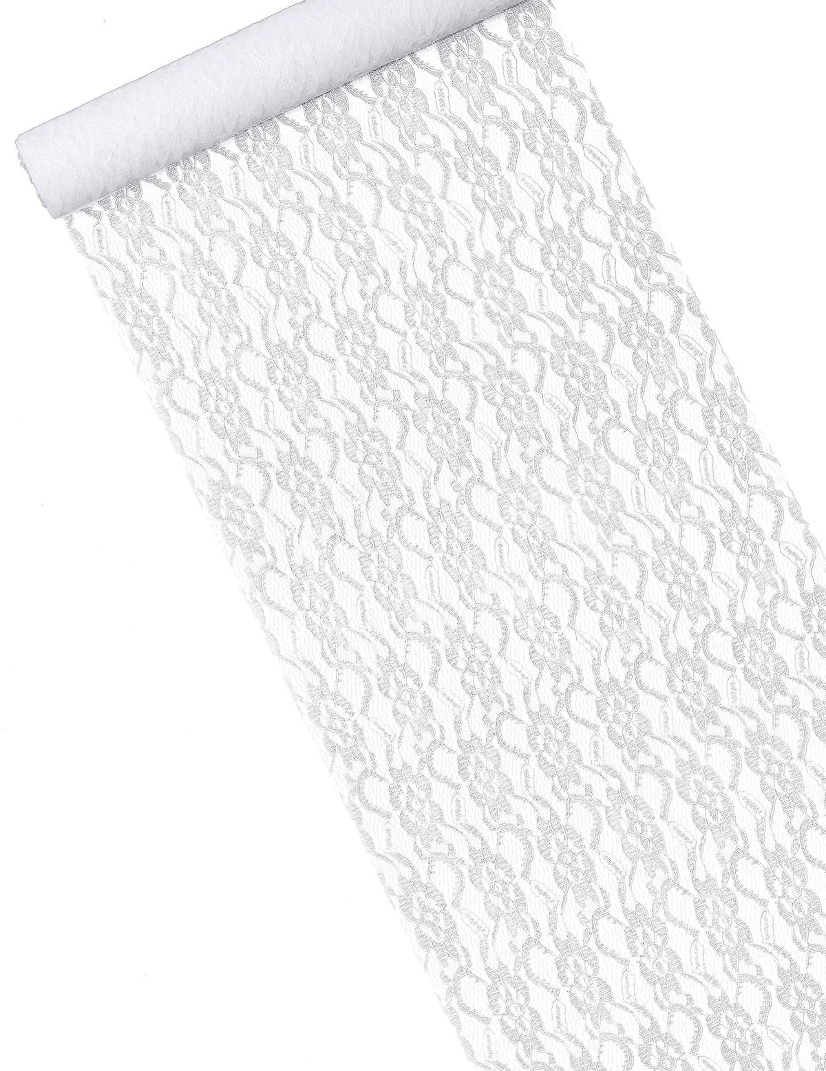 Caminho de mesa em renda casamento romântico para decoração de mesa branco