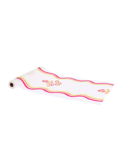Caminho de mesa em tecido Pink Limonade 28 cm x 5 m