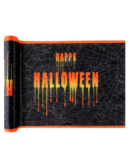 Caminho de mesa Ghost preto 30 cm x 5 m