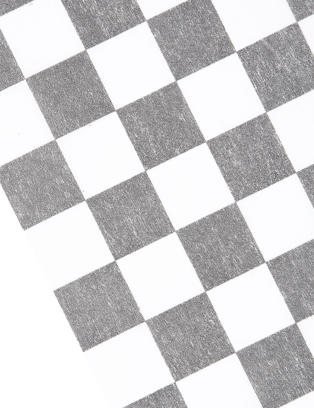 Détail du motif du chemin de table intissé damier