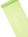 Chemin de table intissé pour décoration de fête vert découpable