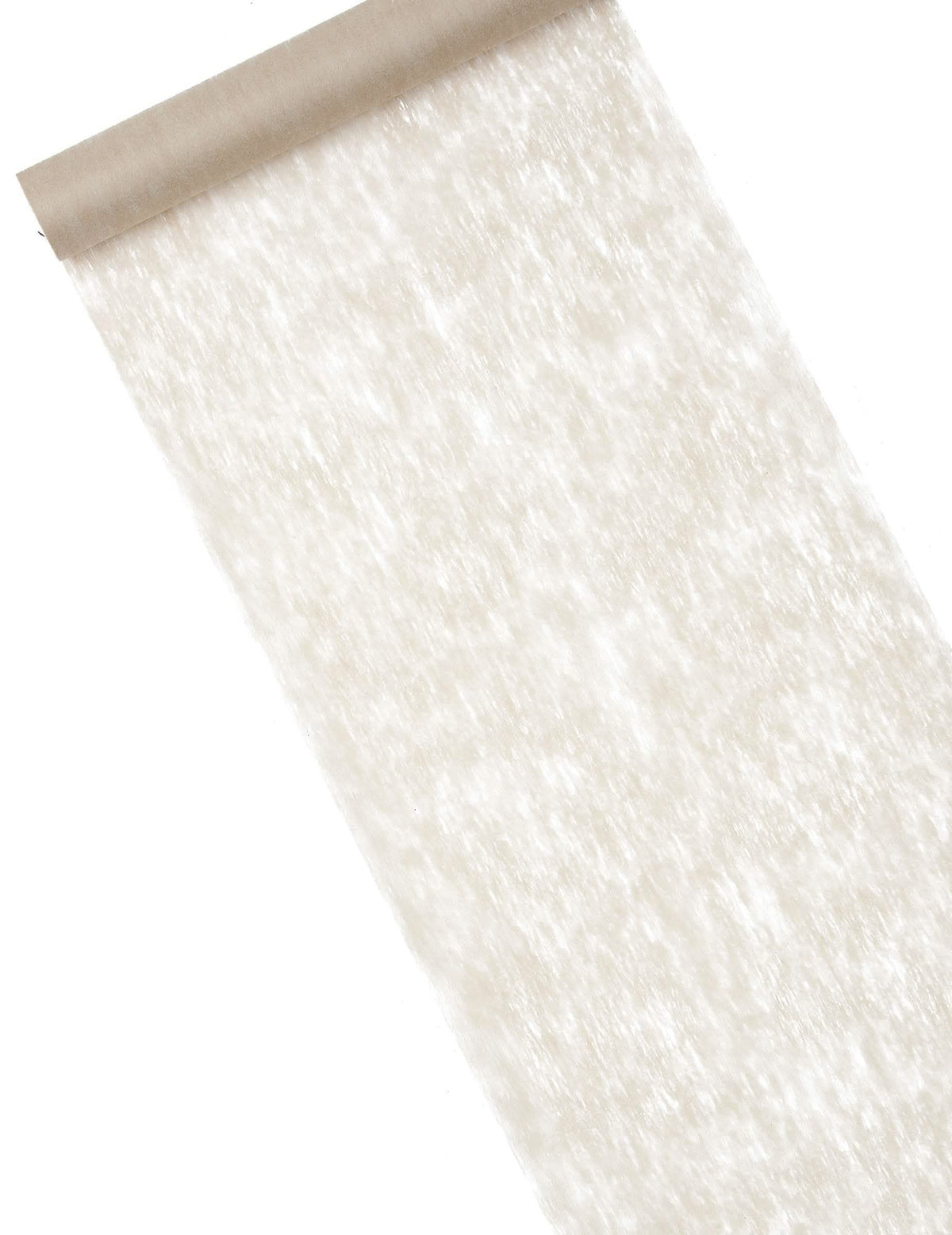 Caminho de mesa em tecido não tecido para festa, taupe, efeito transparente