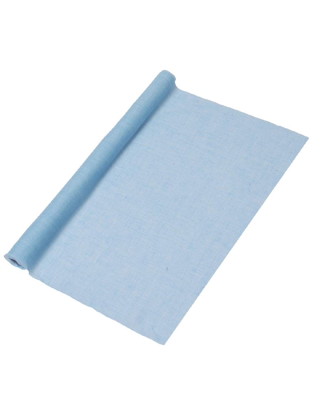 Caminho de mesa em musselina azul-celeste 48 cm x 5 m para batizado