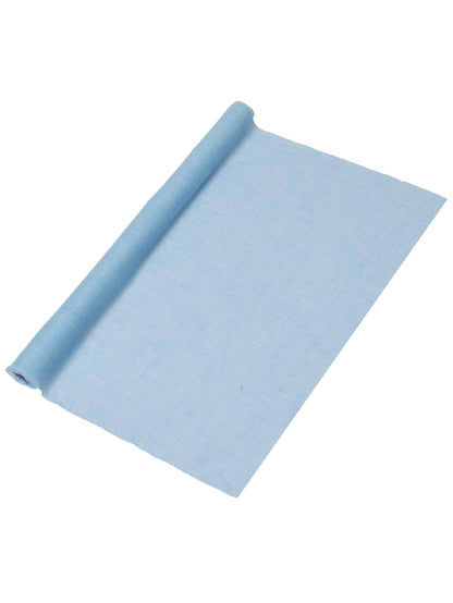 Caminho de mesa em musselina azul-celeste 48 cm x 5 m para batizado