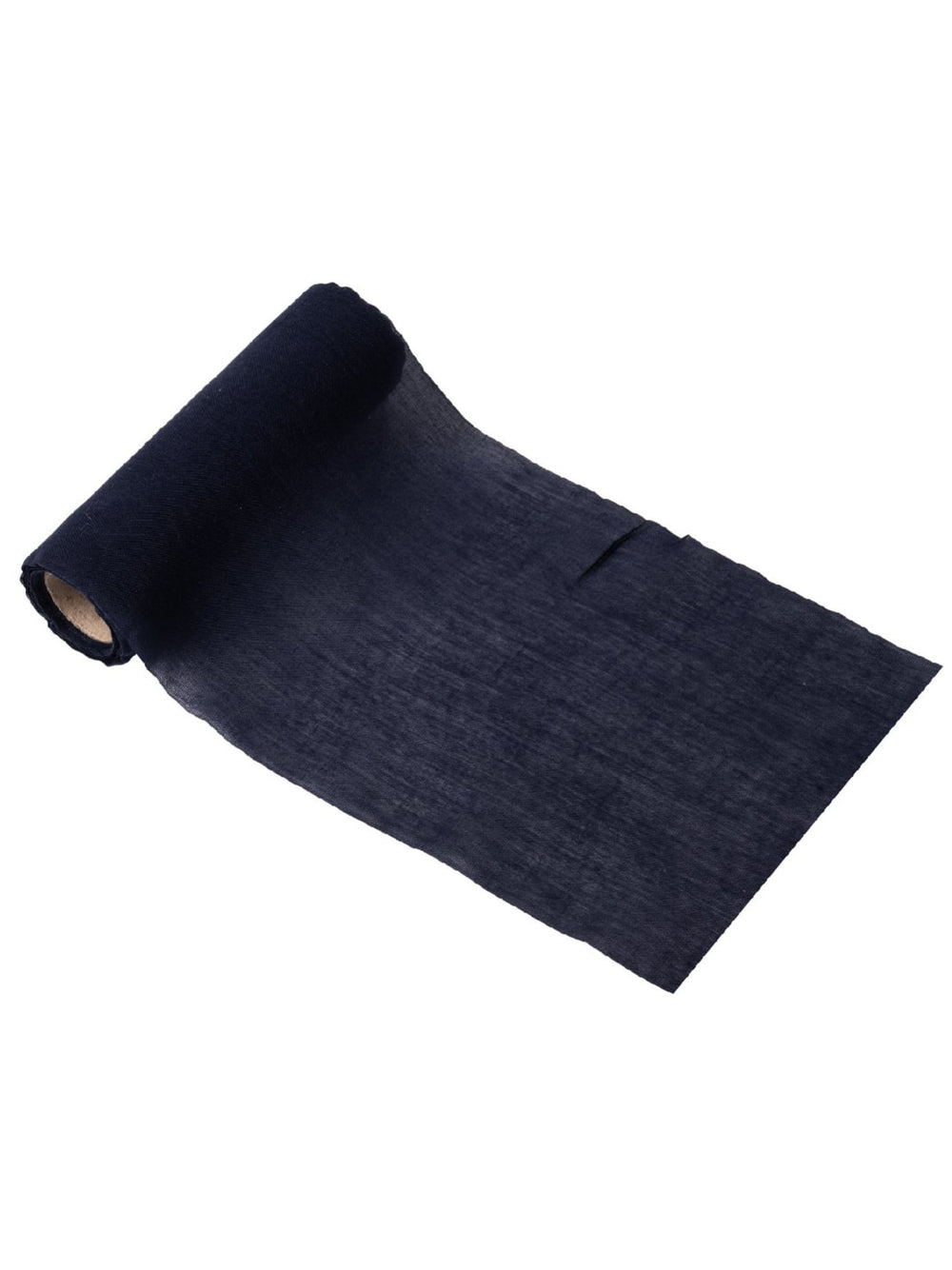 Chemin de table mousseline pour mariage bleu marine chic