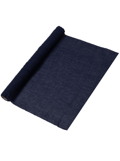Caminho de mesa em musselina azul marinho 48 cm x 5 m para casamento