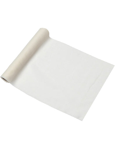 Chemin de table mousseline style bohème pour décoration ivoire