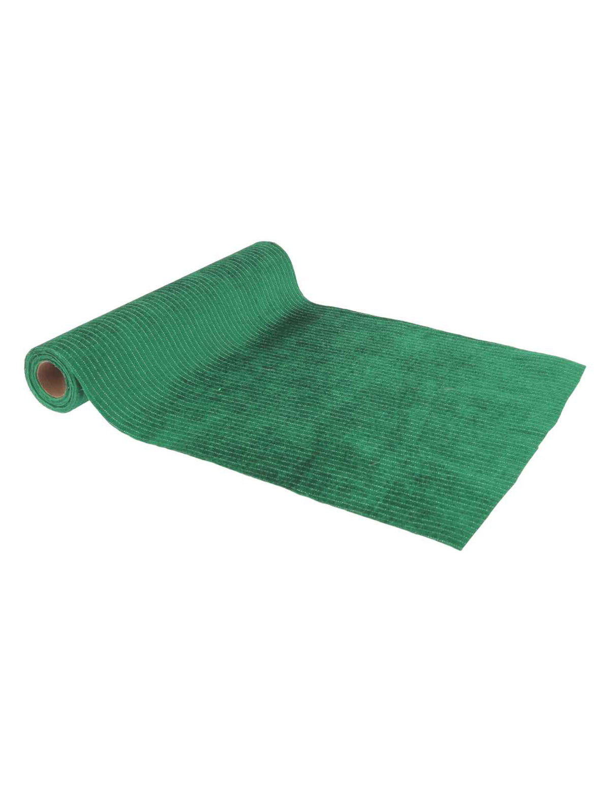 Caminho de mesa riscas brilhantes veludo verde escuro e prateado 28 cm x 3 m