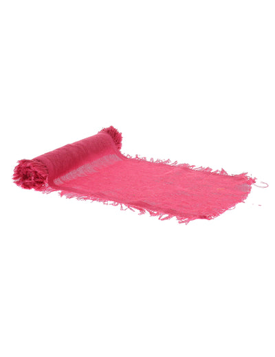 Caminho de mesa em tecido rosa 30 cm x 3 m