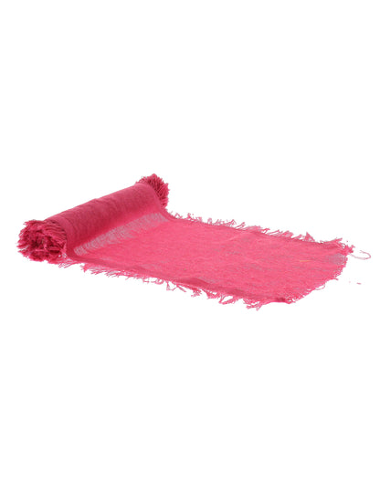 Caminho de mesa em tecido rosa 30 cm x 3 m