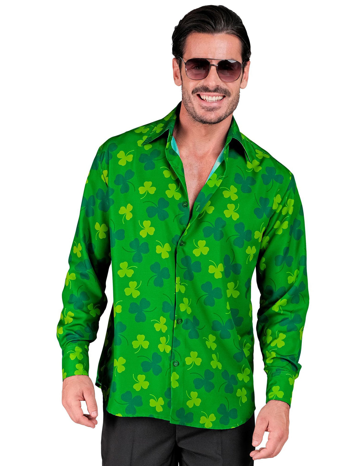 Camisa de São Patrício com trevos para homem