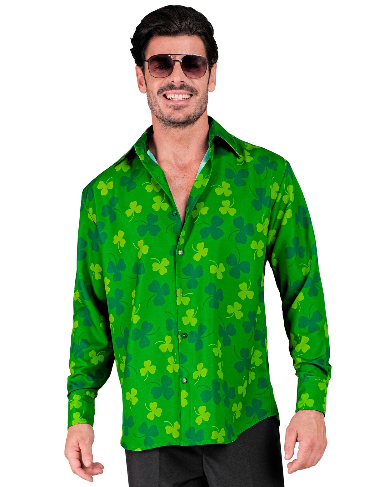 Camisa de São Patrício com trevos para homem