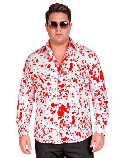 Camisa branca sangrenta para homens
