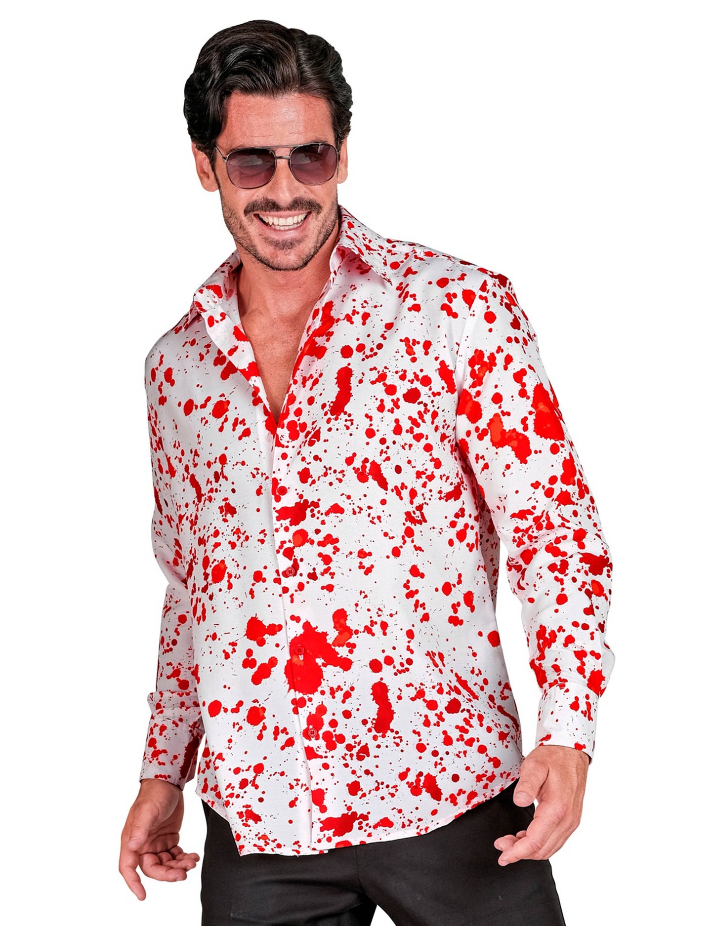 Camisa branca sangrenta para homens