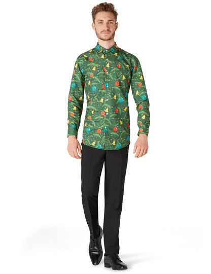 Vue de face de la chemise de Noël à motifs Suitmeister™ pour adulte