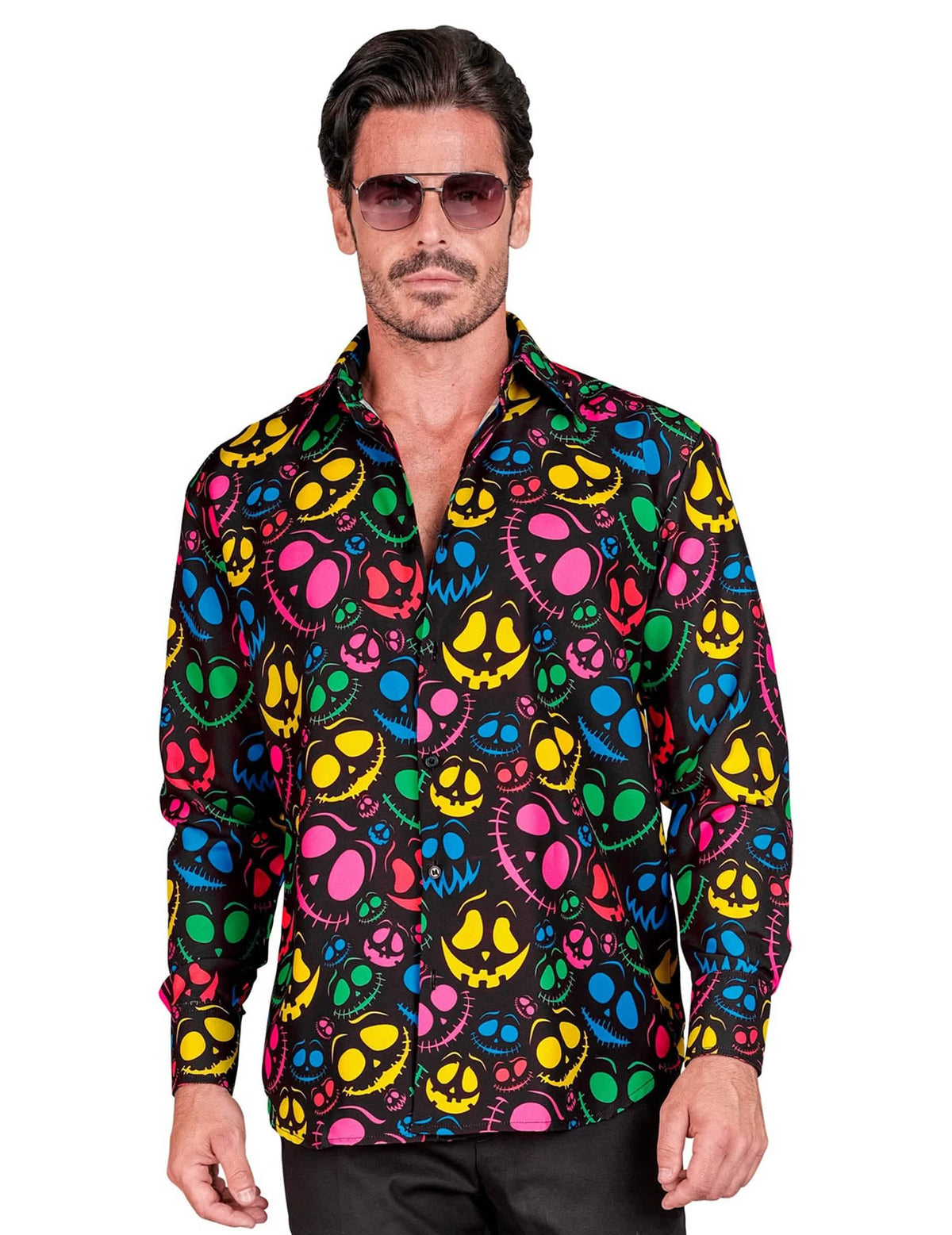 Camisa fantasma fluorescente para homem