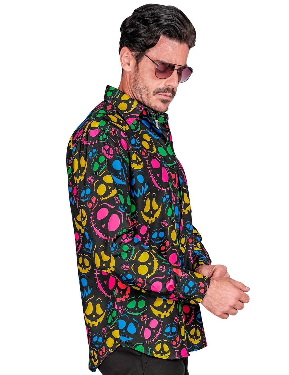 Camisa fantasma fluorescente para homem
