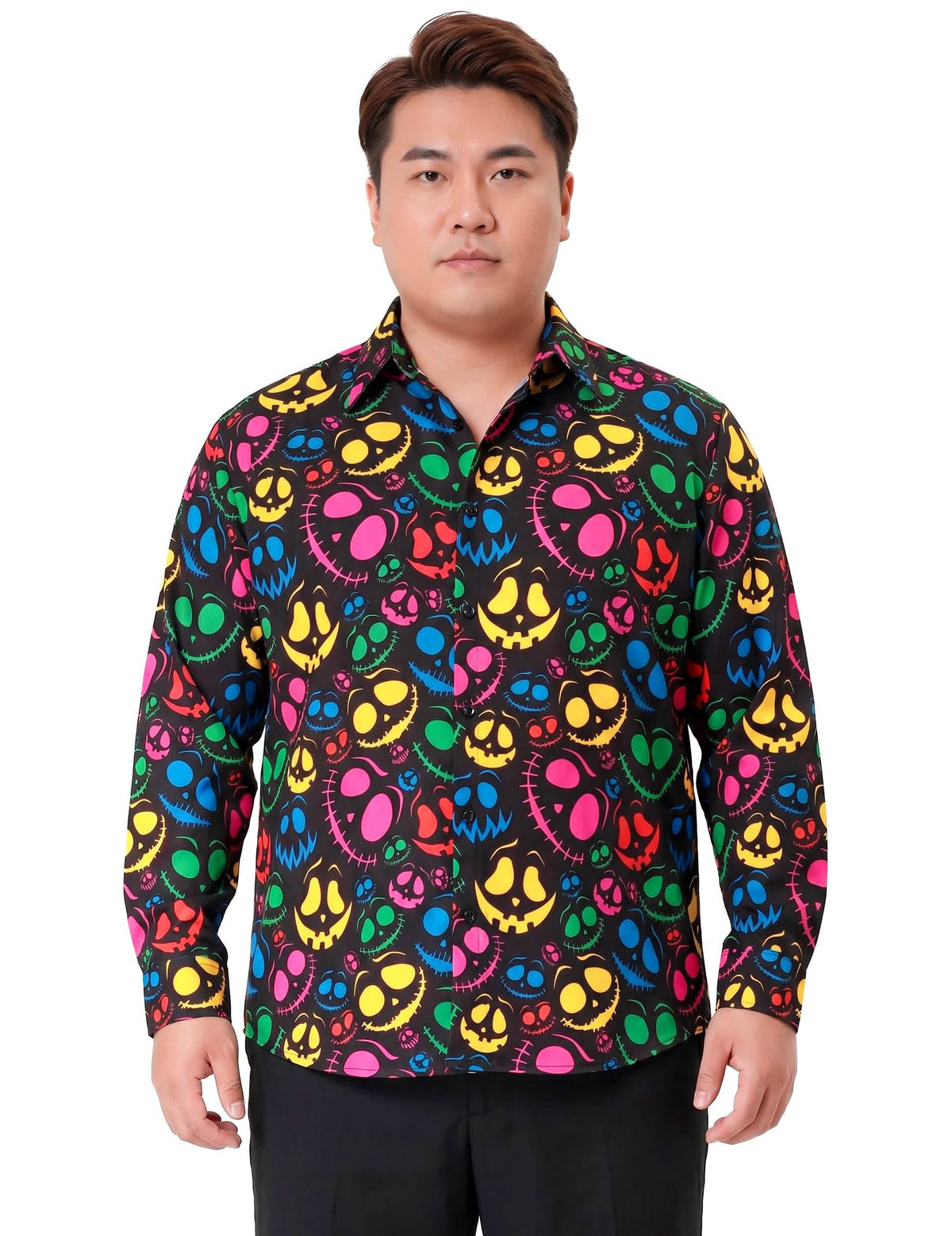 Camisa fantasma fluorescente para homem