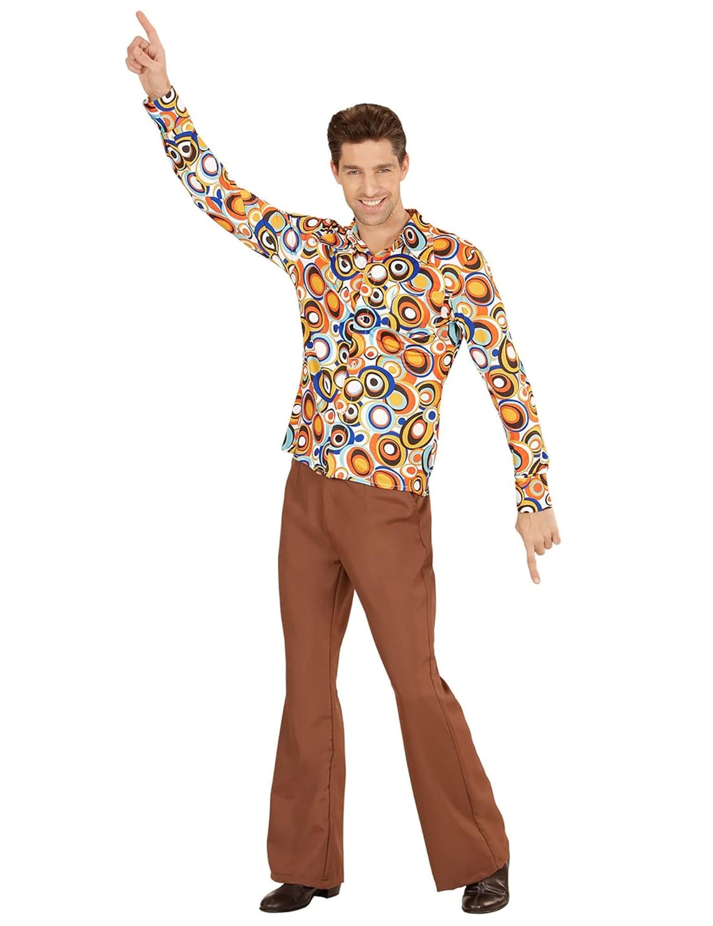 Camisa groovy bubbles anos 70' homem
