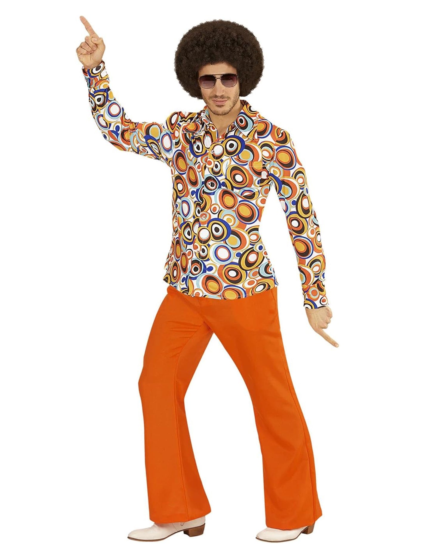 Camisa groovy bubbles anos 70' homem