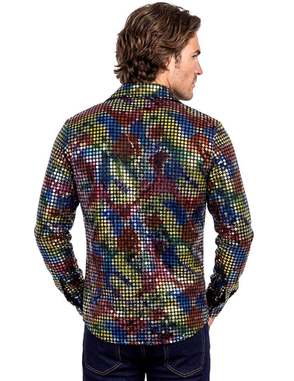Vue de dos de la chemise disco pour homme