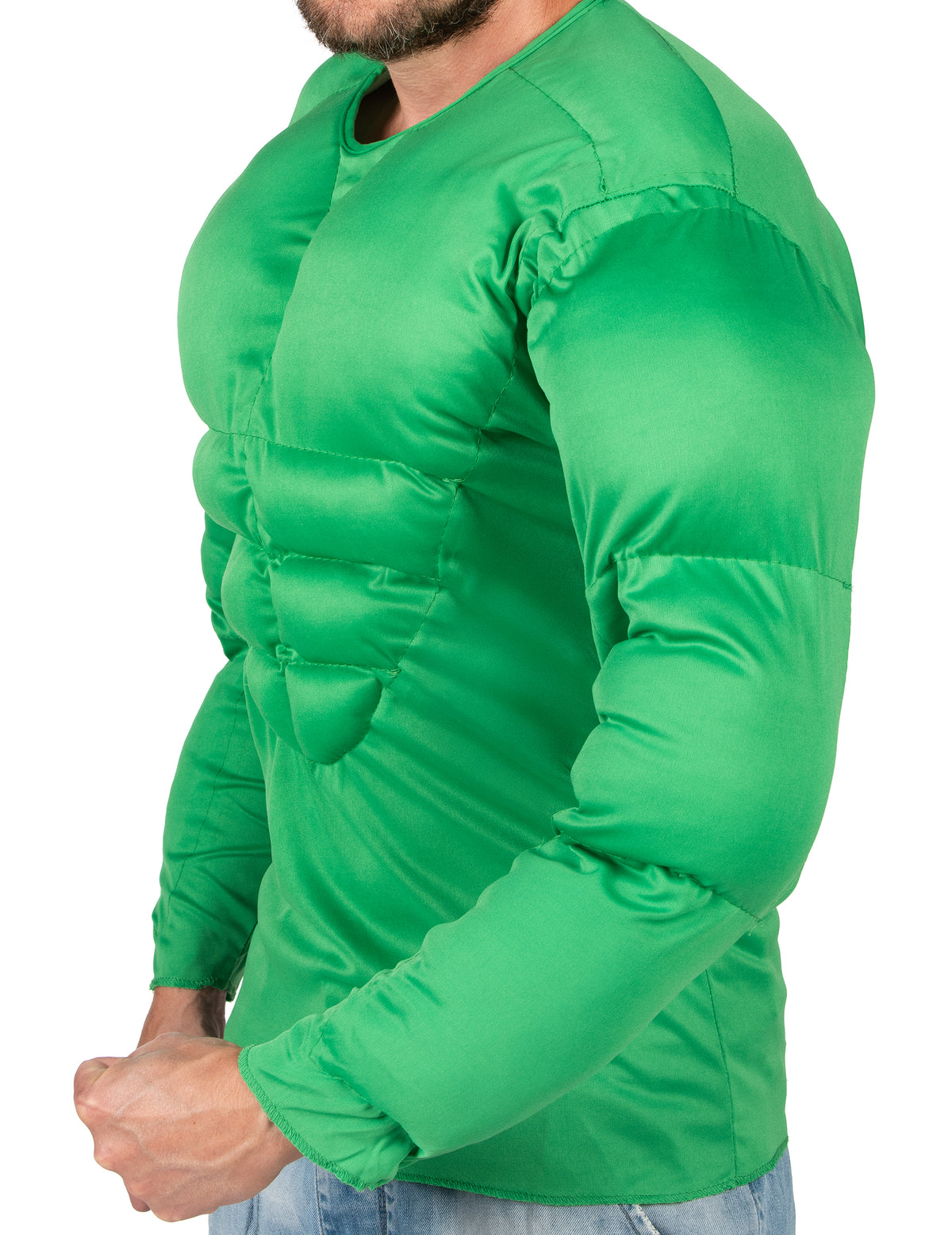 Vue de profil de la chemise muscles verts