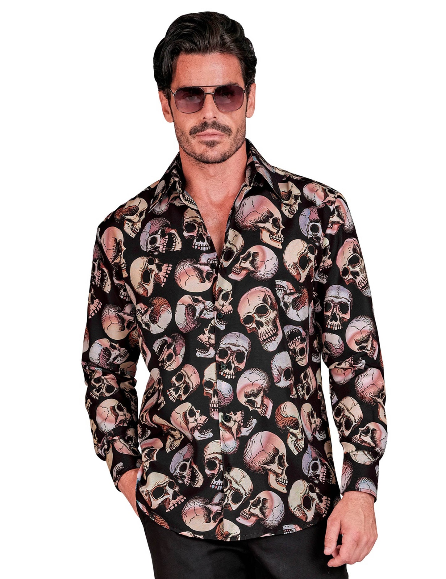 Camisa de caveira para homens