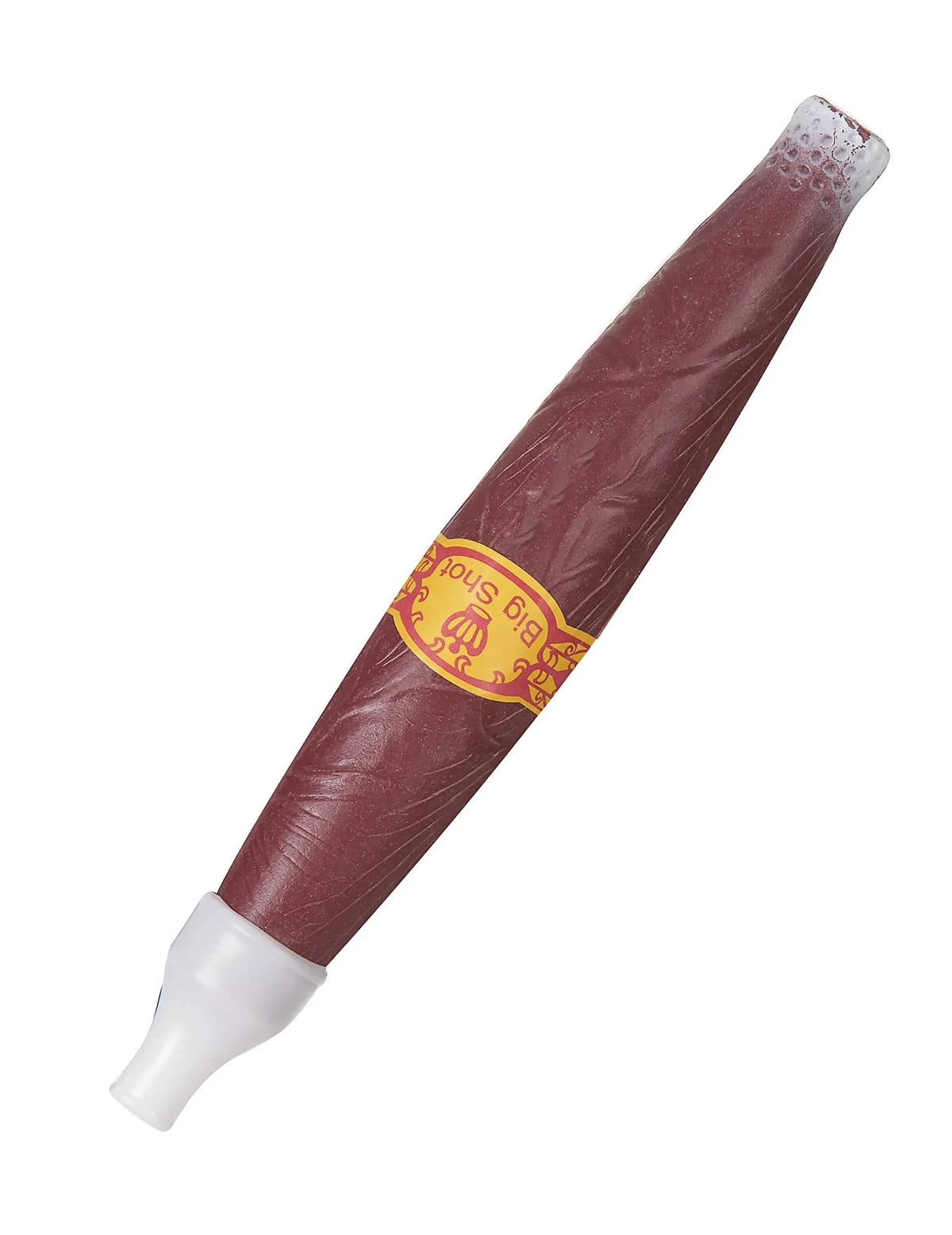 Cigarro gigante para adulto castanho com anel dourado e ponta branca