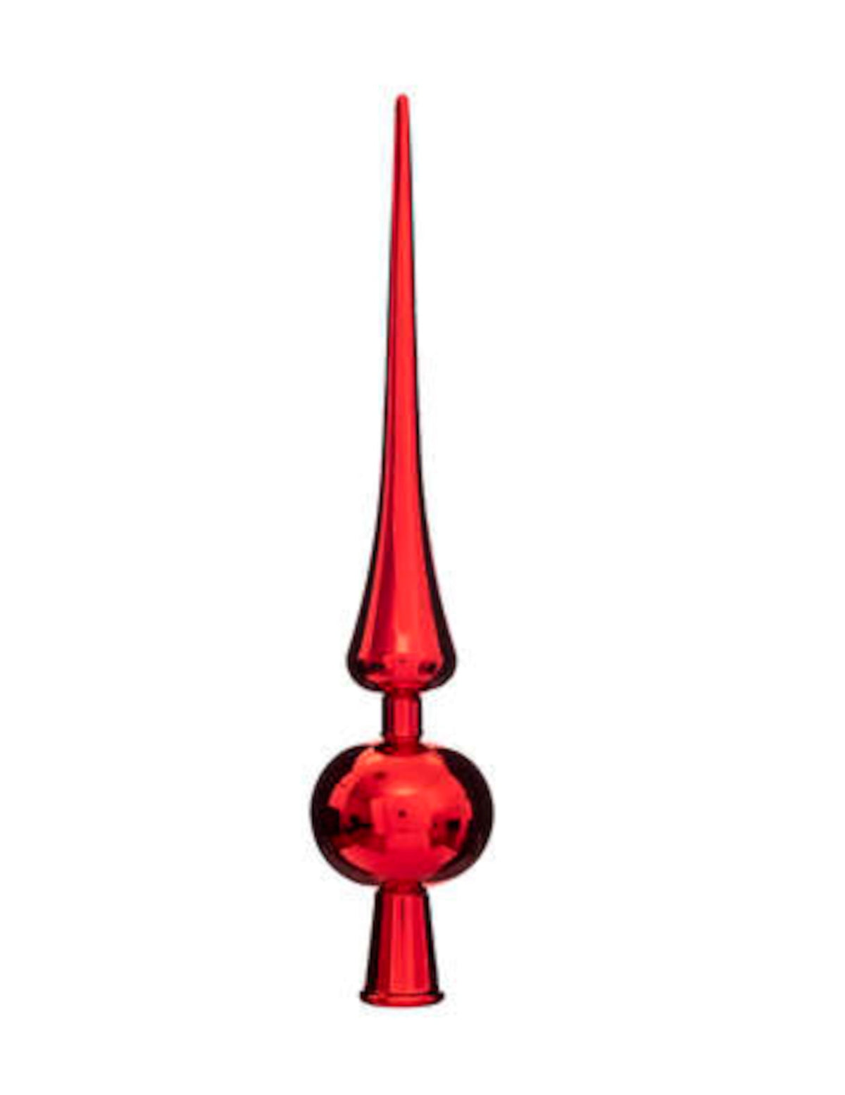 Cimier pour sapin rouge effet métallisé
