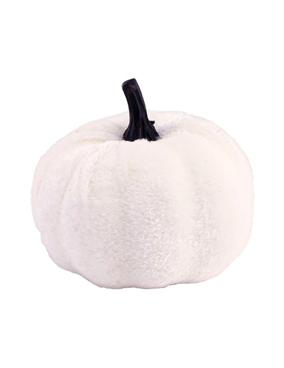 Abóbora efeito veludo branco 7 cm
