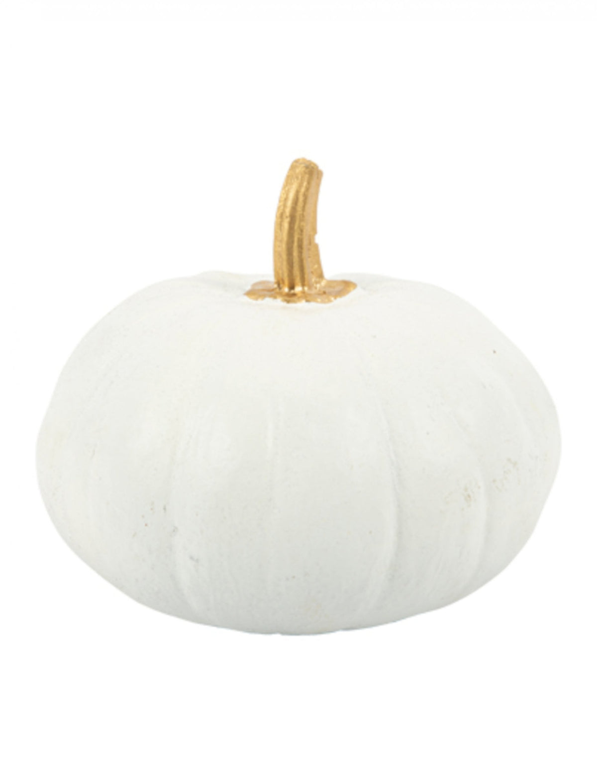 Citrouille en plastique Halloween pour décoration blanche et or
