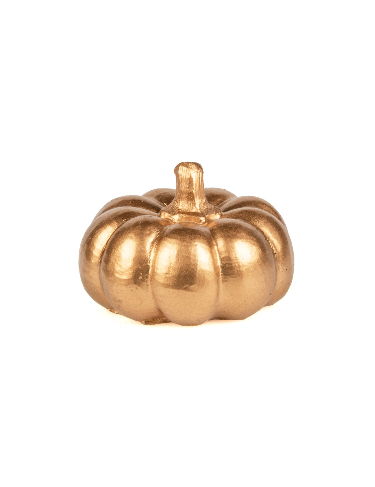 Citrouille en résine d'Halloween pour décoration dorée