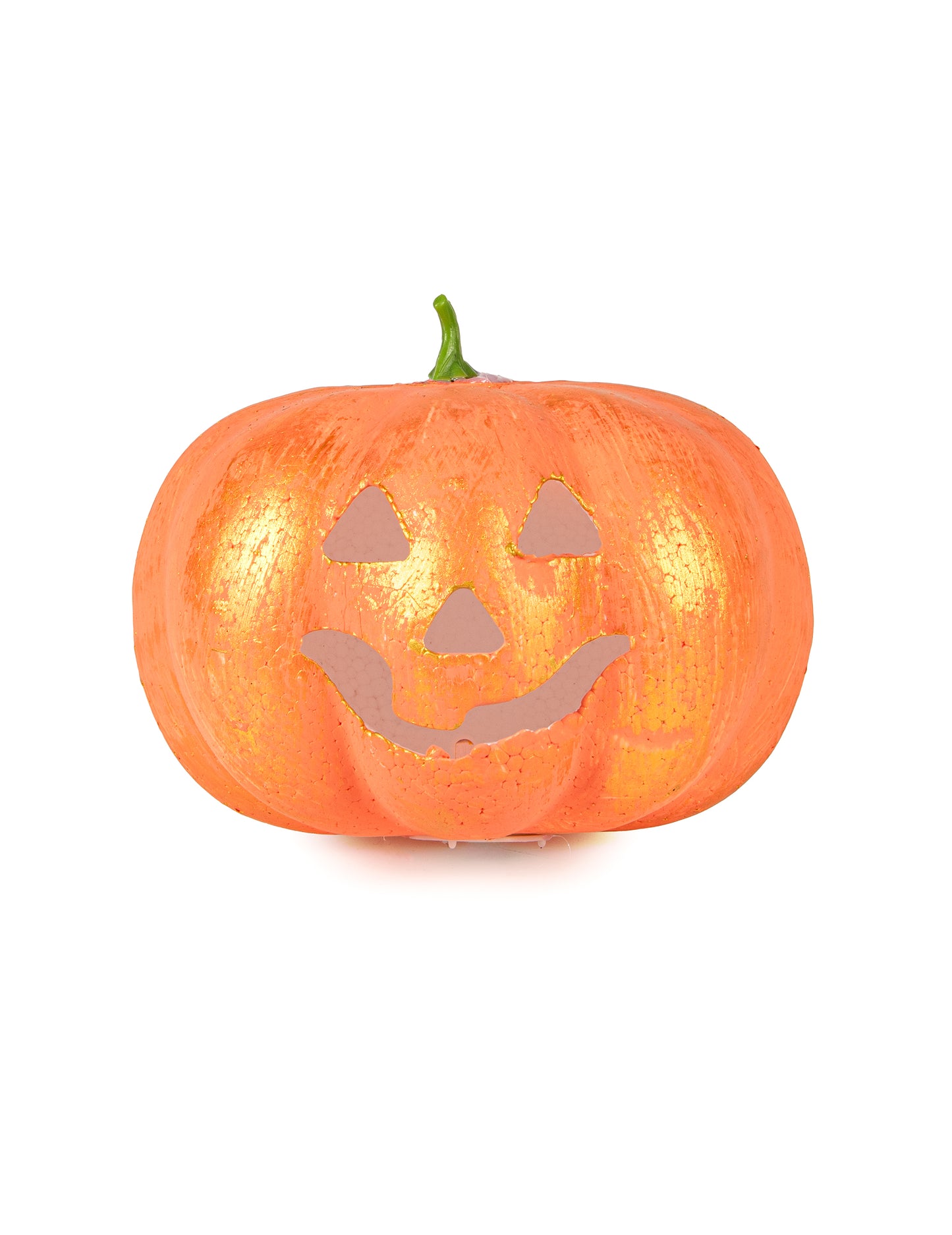 Citrouille lumineuse Halloween pour décoration orange et dorée