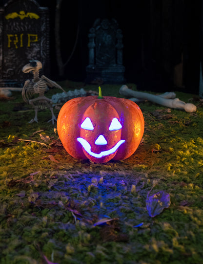 Abóbora Halloween luminosa brilhante 17 cm
