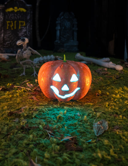 Abóbora Halloween luminosa brilhante 17 cm