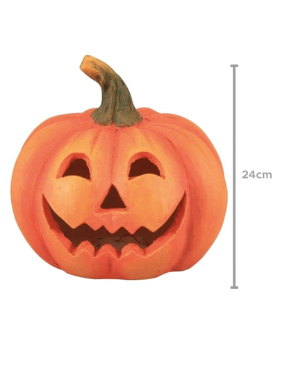 Abóbora luminosa assustadora 24 cm