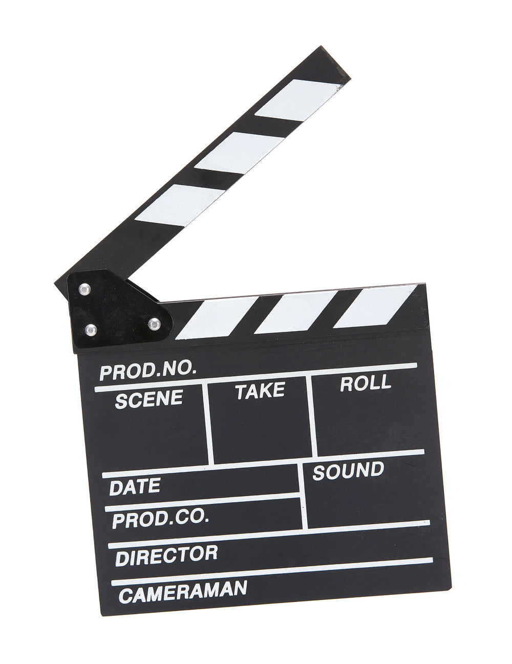 Vue ouverte du clapper board cinéma