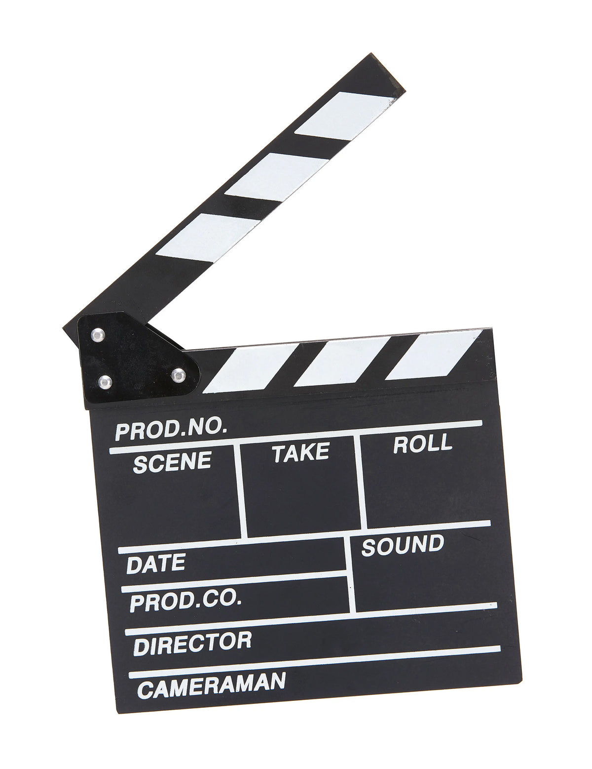 Vue ouverte du clapper board cinéma