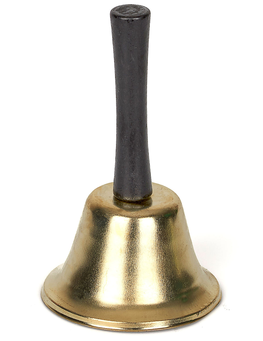 Cloche de Père Noël dorée avec manche noir