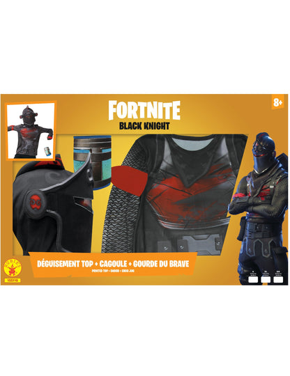 Détails du coffret du déguisement Black Knight Fortnite pour adolescent